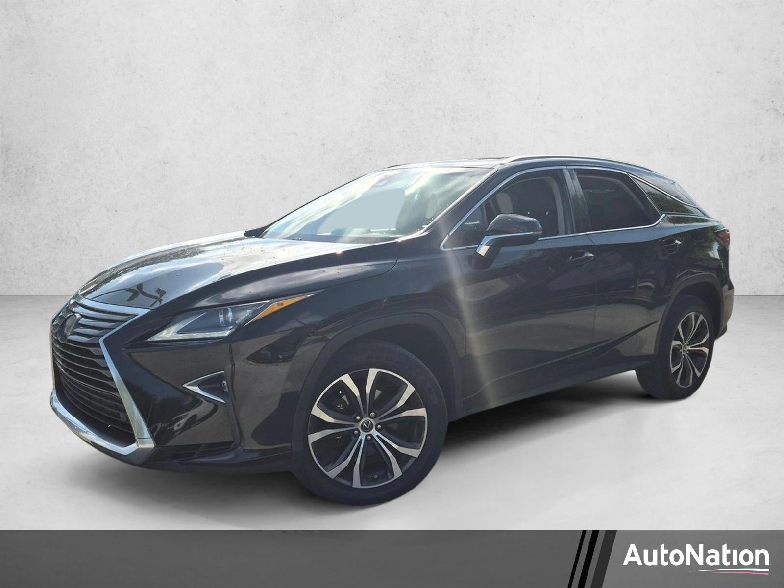 2019 Lexus RX 350 FWD in Obsidian — front three-quarter view