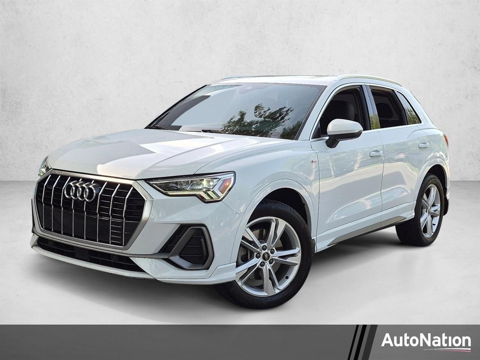 2022 Audi Q3 S line Premium Plus 45 TFSI quattro in Glacier White Metallic — front three-quarter view