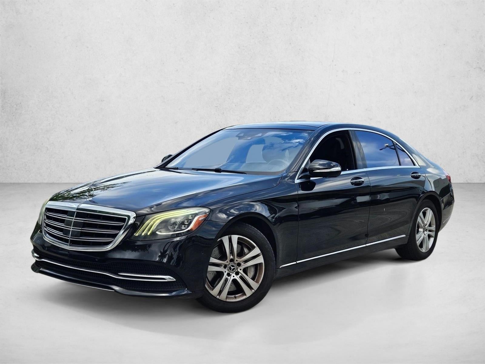 2018 Mercedes-Benz S-Class S 450 Sedan in Designo Mocha Black — front three-quarter view