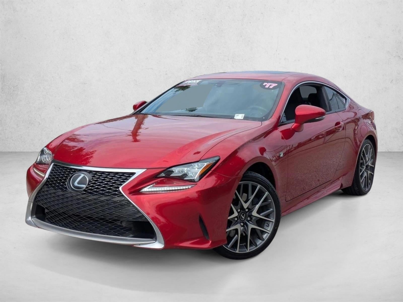 2017 Lexus RC 350 AWD in Infrared — front three-quarter view