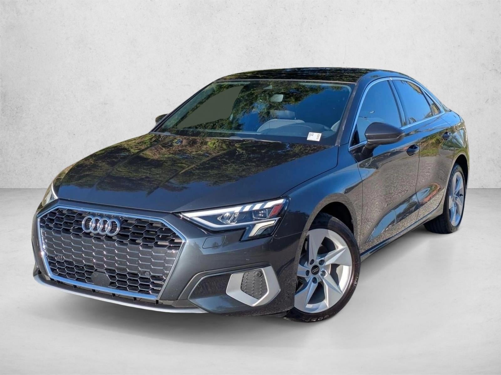 2023 Audi A3 Premium 40 TFSI in Silver/Gray — front three-quarter view
